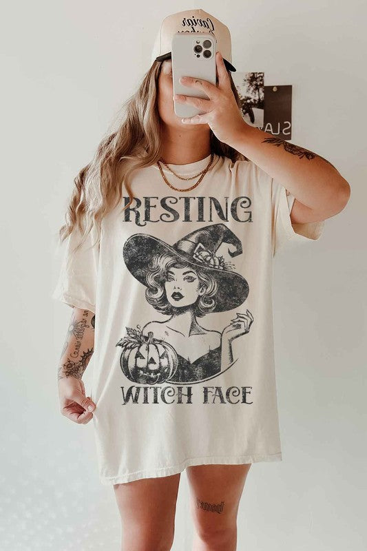 
                      
                        RESTING WITCH HALLOWEEN OVERSIZED GRAPHIC TEE
                      
                    