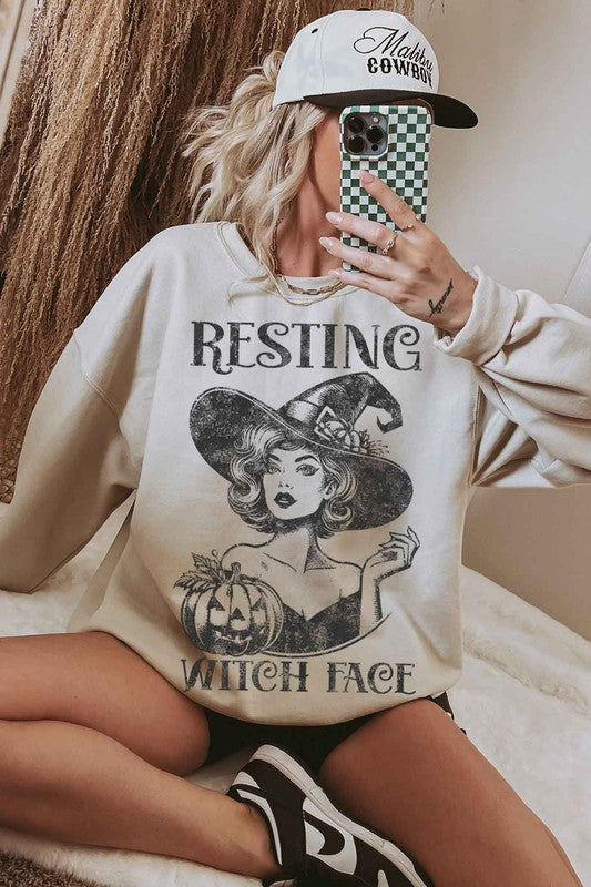 
                      
                        RESTING WITCH HALLOWEEN OVERSIZED SWEATSHIRT
                      
                    