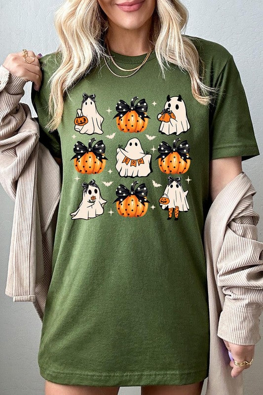 
                      
                        Cute Ghost Fall Pumpkin Halloween Graphic Tee
                      
                    