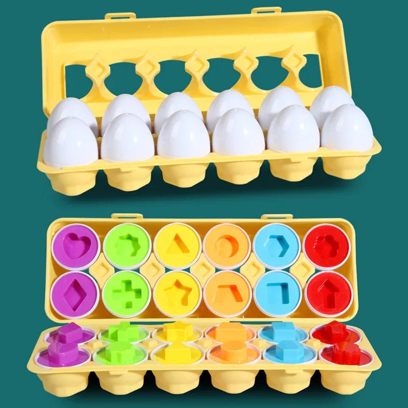 
                      
                        Matching Eggs Puzzle, Montessori Educational Toy for Early Learning and Shape Matching
                      
                    