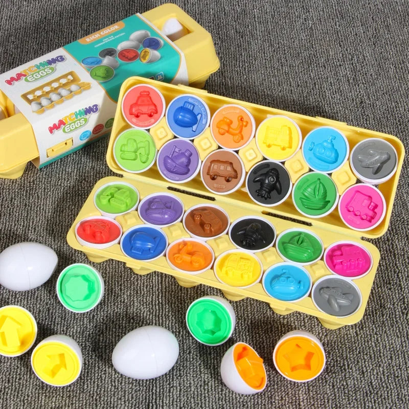 
                      
                        Matching Eggs Puzzle, Montessori Educational Toy for Early Learning and Shape Matching
                      
                    