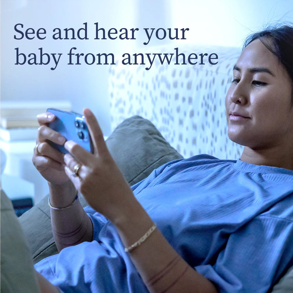 Dream Duo - Smart Portable Video Baby Monitor - HD Video Camera + Sock with Heart Rate, AVG Oxygen Tracker - Dusty Rose