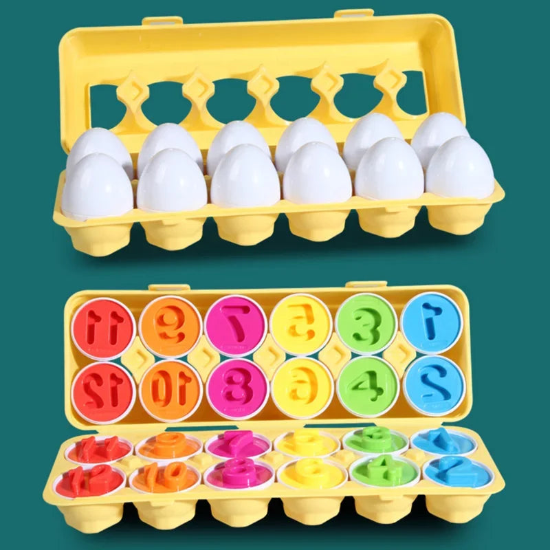 
                      
                        Matching Eggs Puzzle, Montessori Educational Toy for Early Learning and Shape Matching
                      
                    